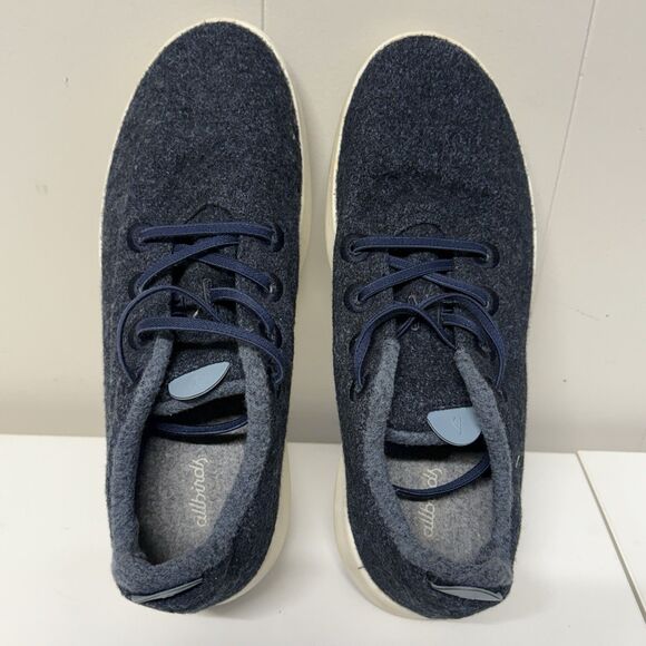 Allbirds Wool Runner Mizzle Athletic Lace Up Running Shoe Blue Mens Size 11 GUC - Picture 8 of 10